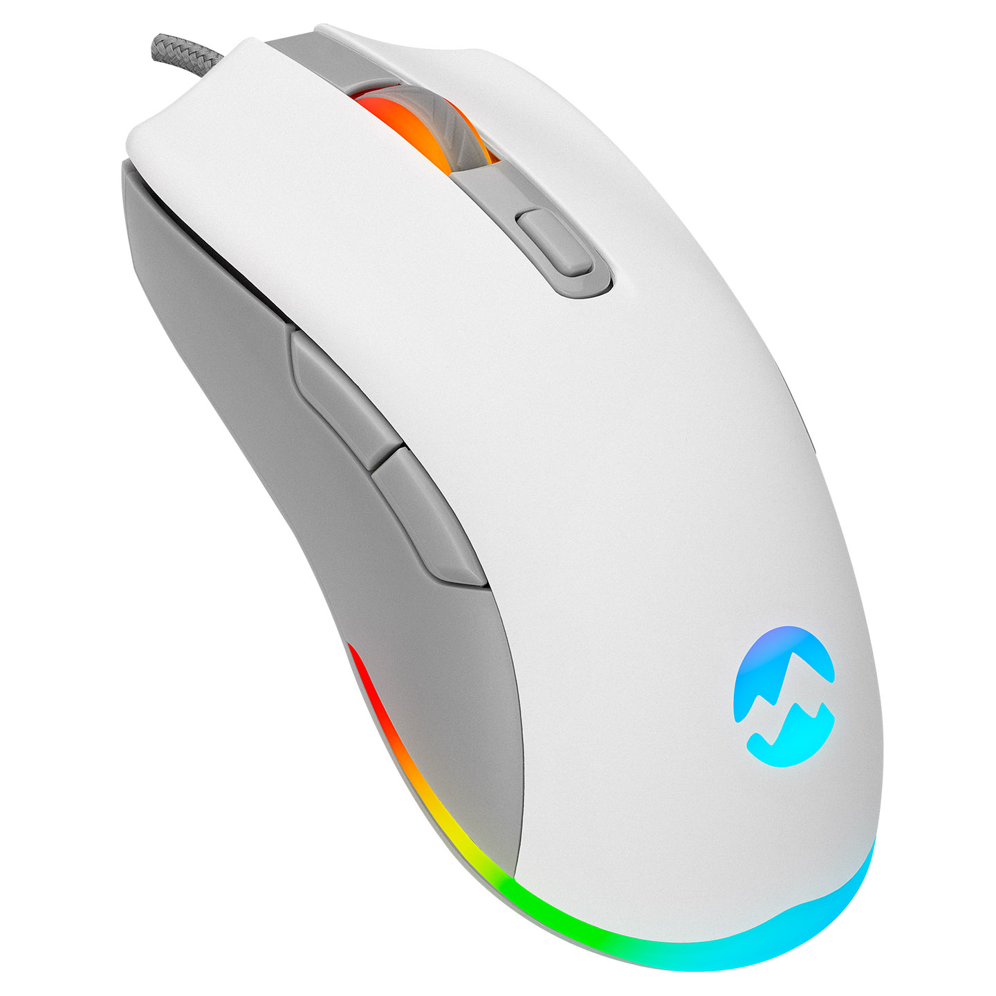 arabulucu Etkileşim Komünist  Everest SGM-L1 LUMOS Beyaz/Gri 6400dpi RGB Ledli Makrolu Gaming Oyuncu Mouse  - Segment Destek