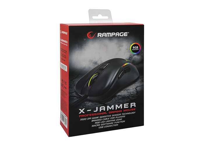 Rampage SMXR47 XJAMMER Usb Siyah RGB Işıklı 7200 dpi Gaming Oyuncu