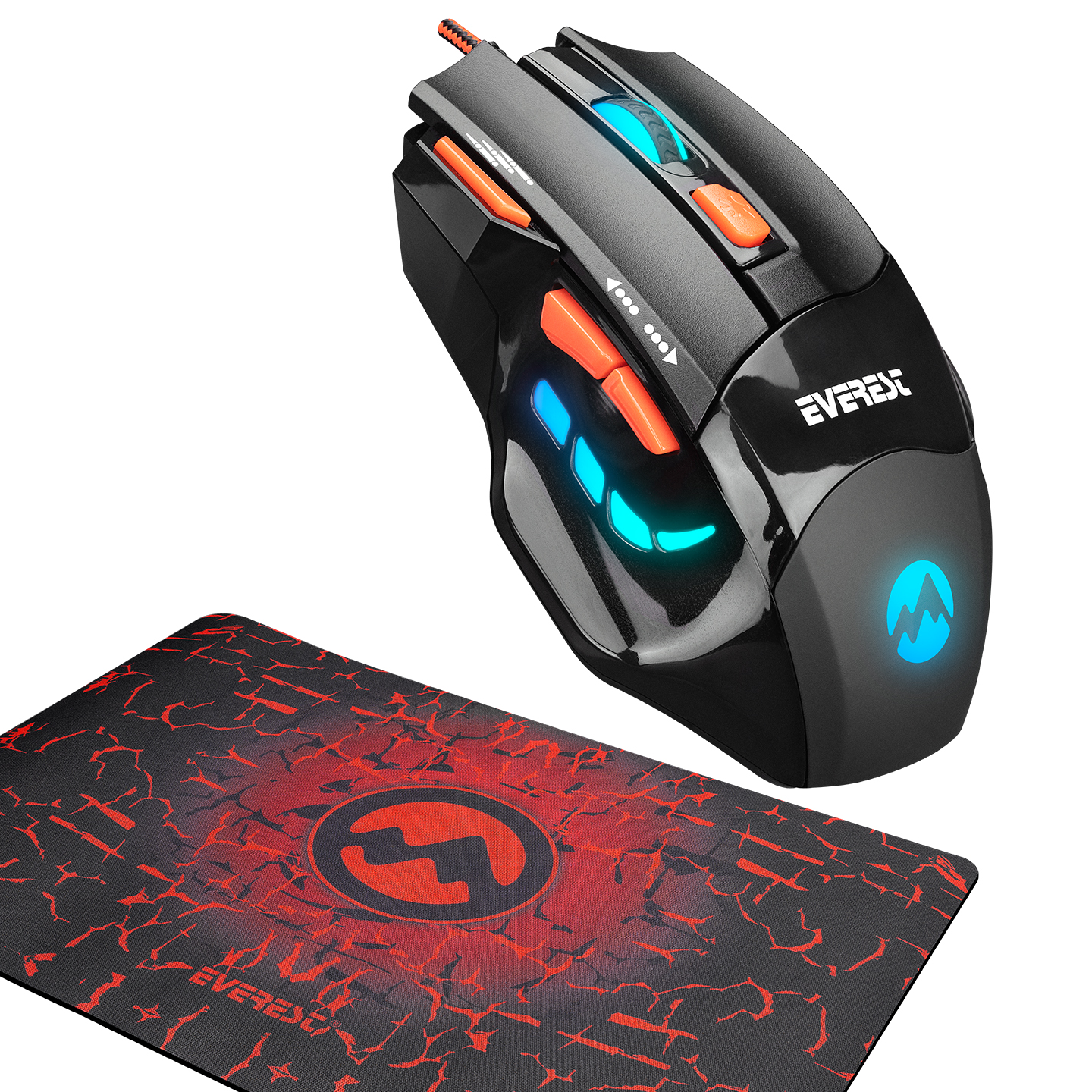 Everest SGM-X7 Usb Black Gaming Mouse Pad and Gaming Mouse