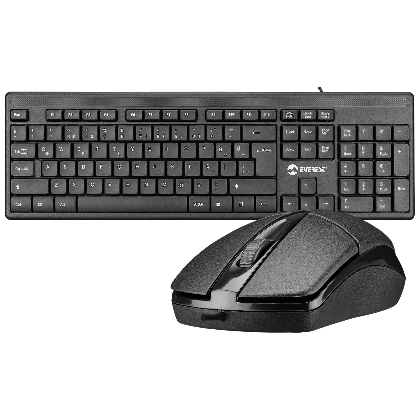Everest KM-515 Black Usb Combo Q Standard Keyboard + Mouse Set