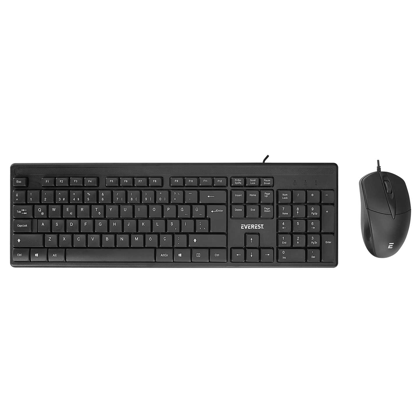 Everest KM-515 Black Usb Combo Q Standard Keyboard + Mouse Set