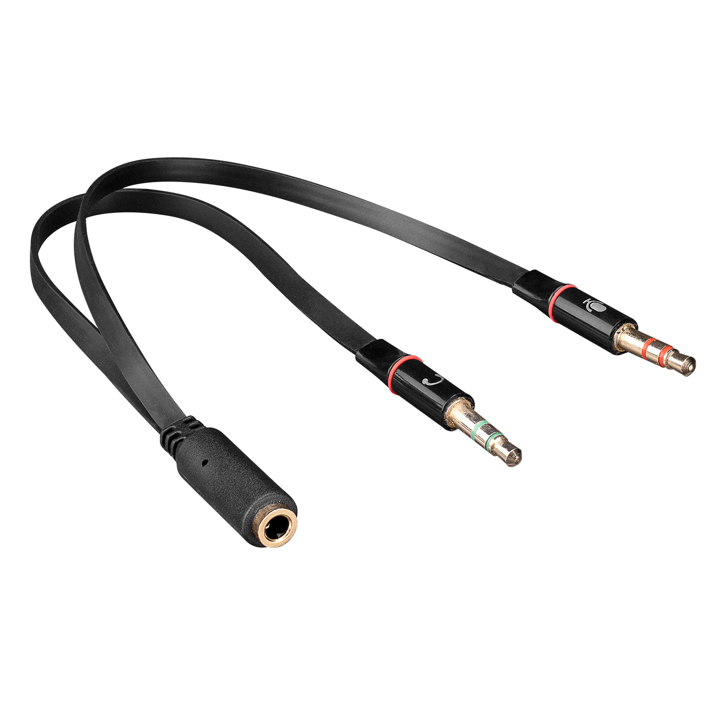 S-link SL-TA68 Siyah 3.5mm to Audio + Mic 0.15m Kulaklık Çevirici