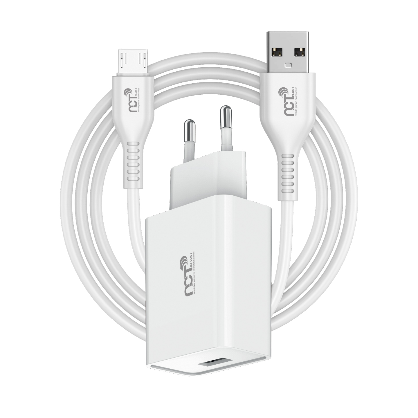 NCT PLUS+ NCT-N45 Micro USB Kablolu 5V 2.1A Beyaz Ev Şarj Adaptörü