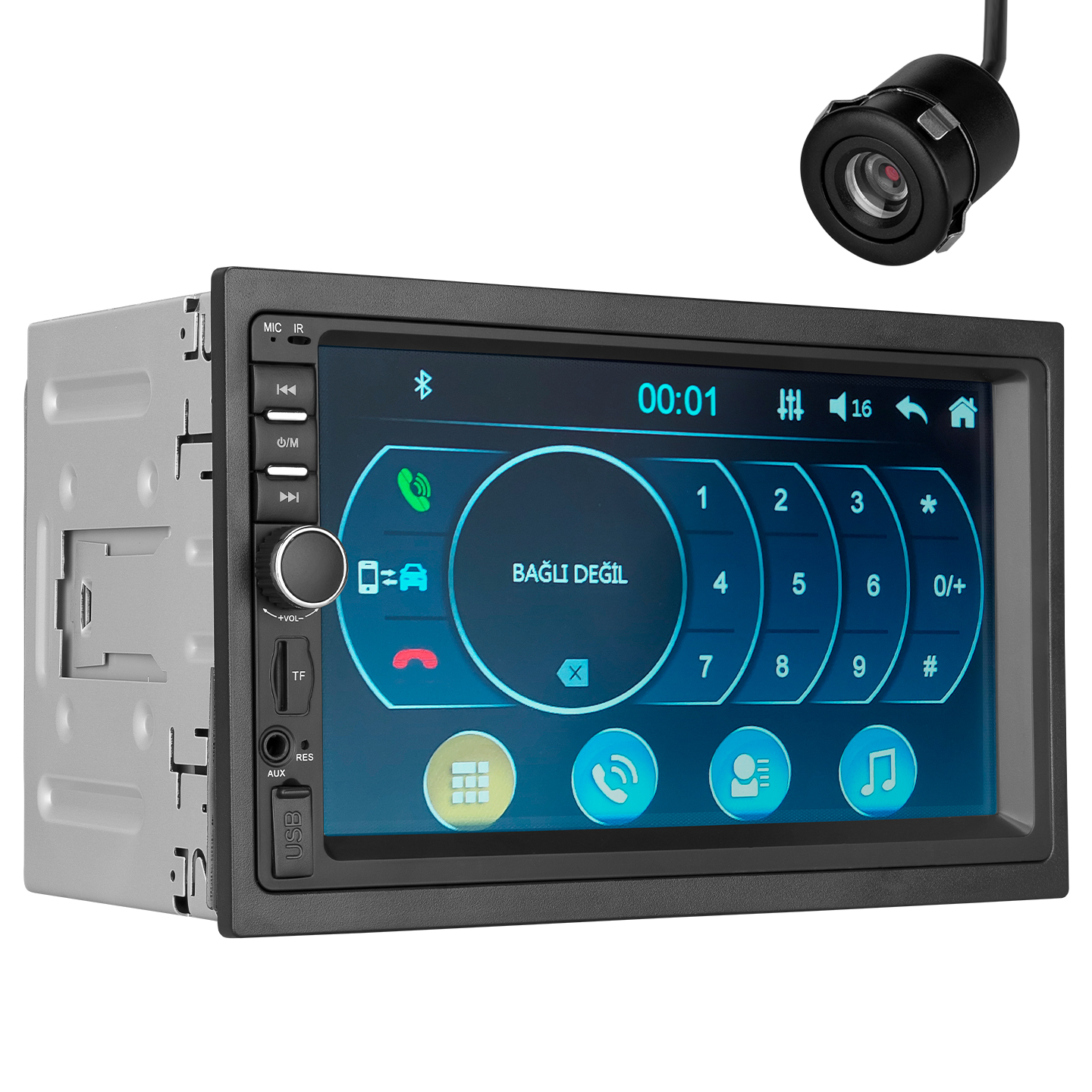 Mikado MC-X200D 7 TFT Usb-SD-Bluetooth Geri Vites Kameralı Double DIN 4*50W Multimedia Ekran Oto Teyp