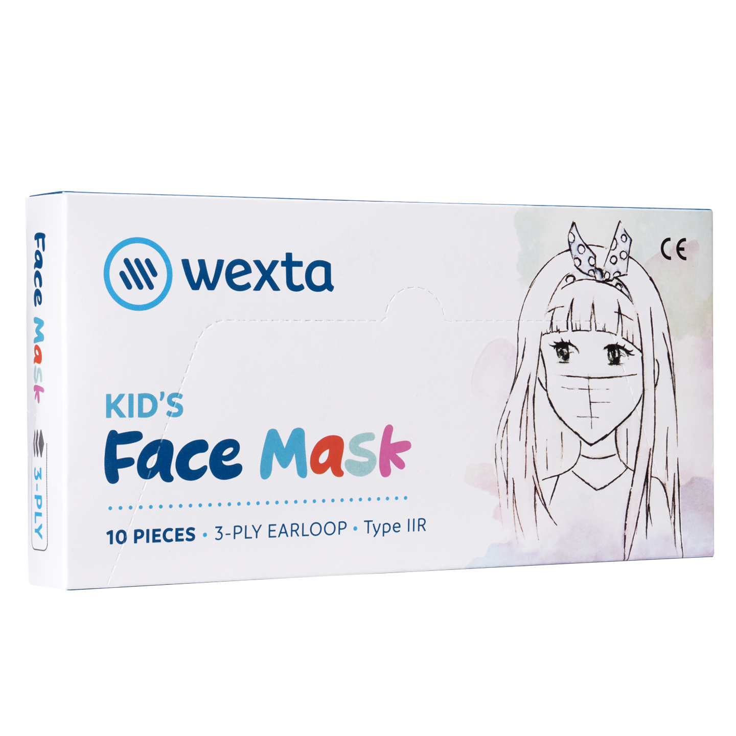 Wexta STL3PLY Desenli Çocuk Koruyucu Yüz Maskesi 10lu