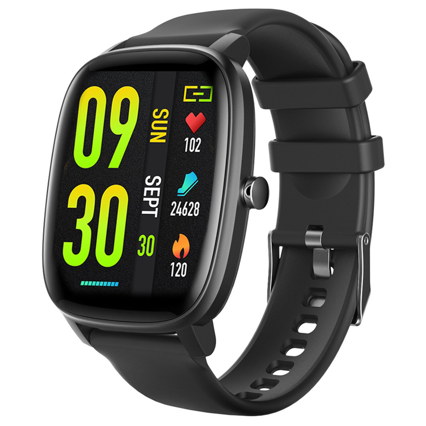 S-Link W01 DaFit Uyumlu+ Bluetooth 1.7" Ekran 200mAh Bataryalı Siyah Akıllı Saat/ Smart Watch