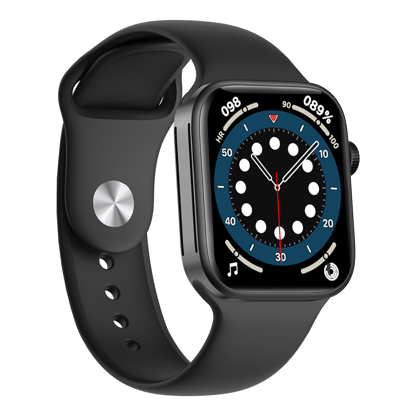 S-link WATCH SEVEN PLUS Android/IOS Smart Watch 200 mAh Kalp Atışı Sensörlü Siyah Akıllı Saat