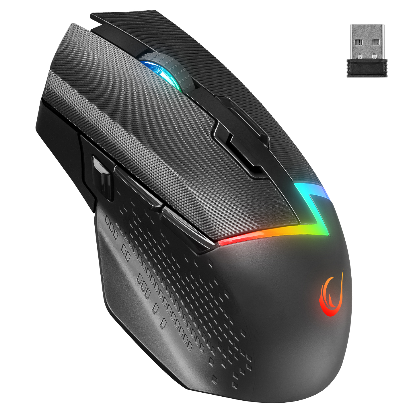 Rampage DROP M3 Siyah RGB Şarjlı Kablolu/Kablosuz 10000DPI 10D Gaming Oyuncu Mouse