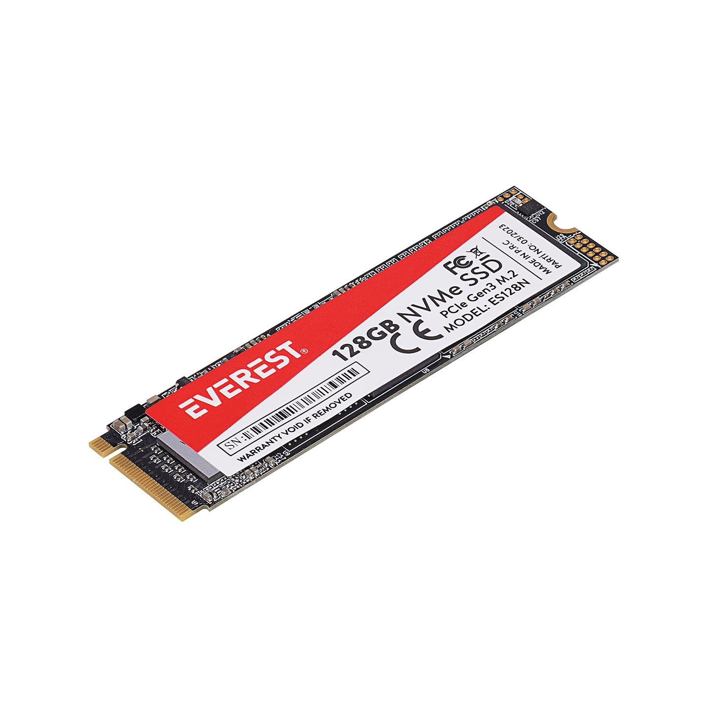 Everest ES128N 128GB 3D NAND Flash 1400MB/1200MB PCIe Gen3 NVMe M.2 SSD (Solid State Drive)