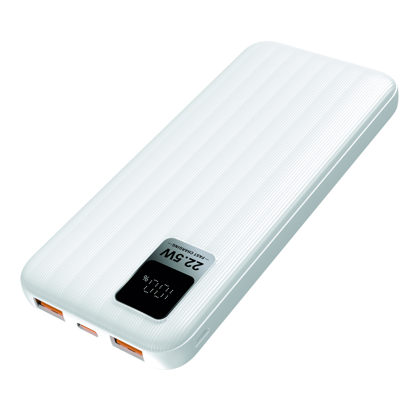 S-link G130 10000mAh Micro+Type-C+USB PD20W+QC3.0 18W Beyaz LCD Taşınabilir Pil Şarj Cihazı Powerbank