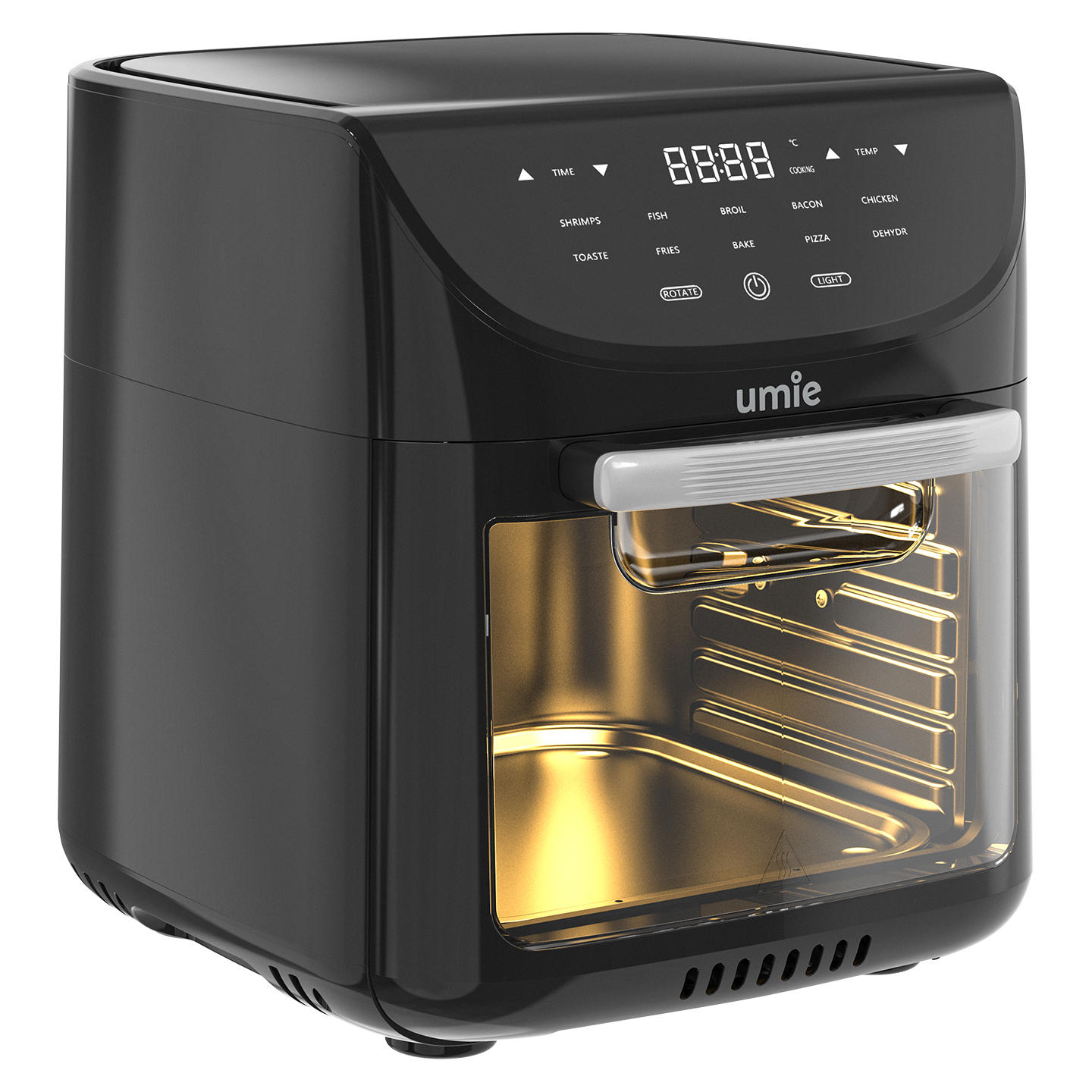 UMIE FR12 12L Siyah 1800W LED Dijital Göstergeli COMBO Oven Airfryer/Fritöz