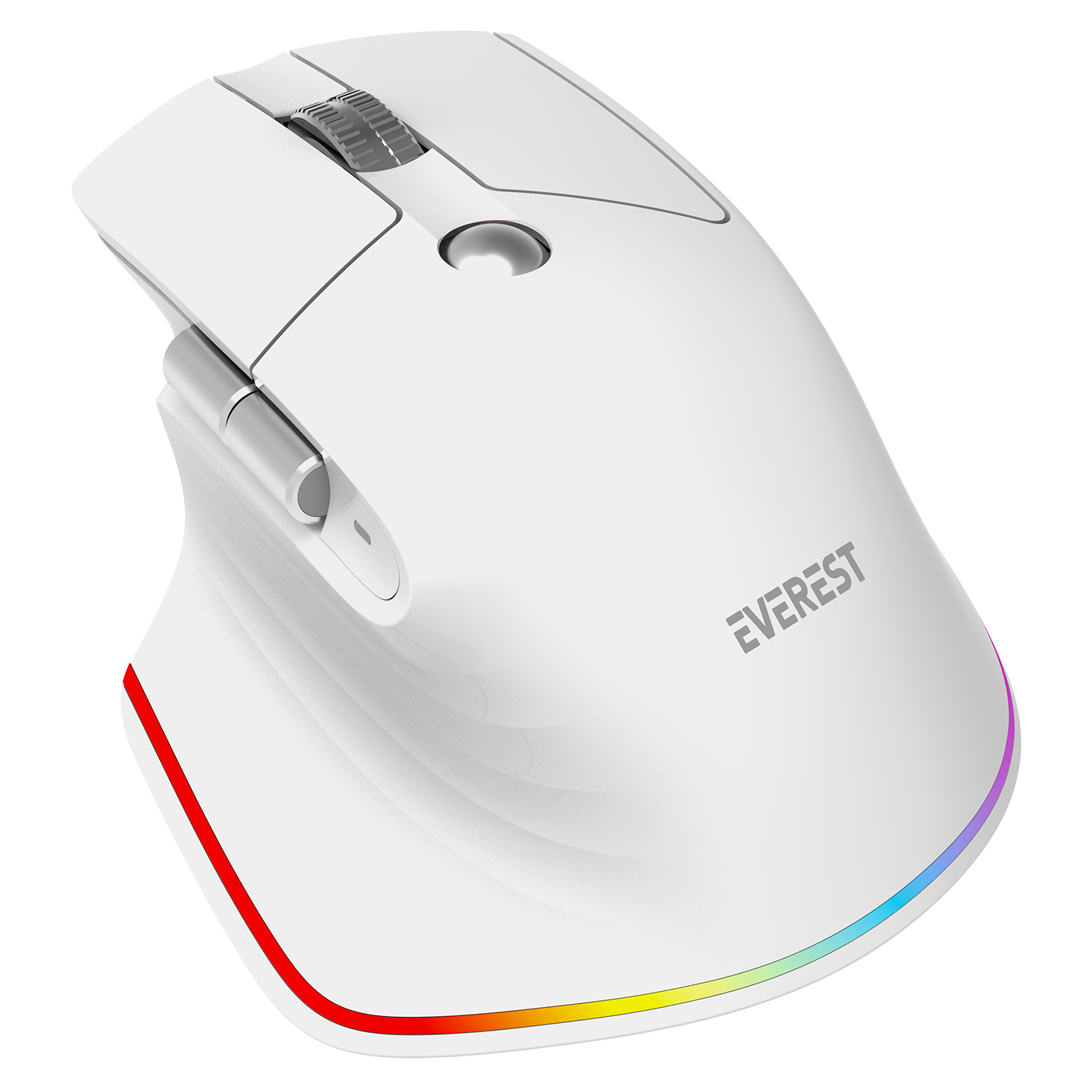 Everest SMW- 178 HANDY 2in1 Bluetooth+2,4Ghz Beyaz Şarjedilebilir 4000 DPI Yatay/Dikey Wheel Ergonomik RGB Mouse