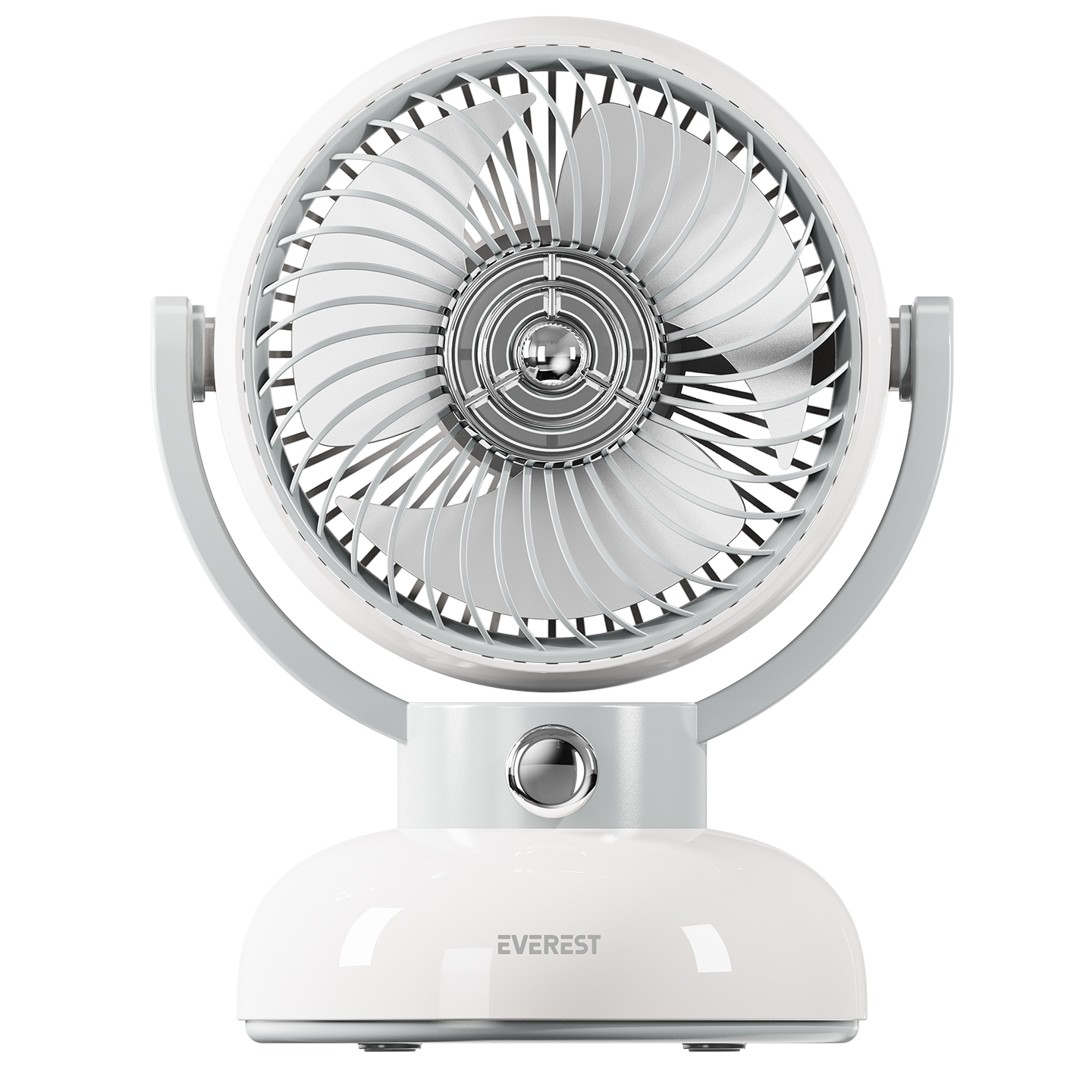 Everest EFN12 Krem 1200mAh 3 Hız Kademe Led Işıklı Retro Masaüstü Usb Fan