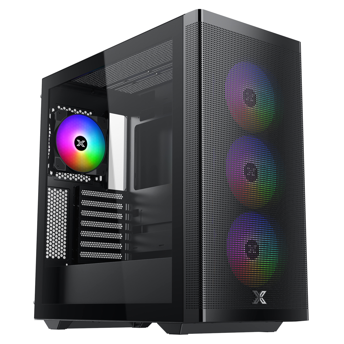 Xigmatek EN46889 Osiris Siyah ODIN II 750W 4*12cm Z20F Fixed RGB Fan Mesh+Cam Panel E-ATX Gaming Oyuncu Kasası