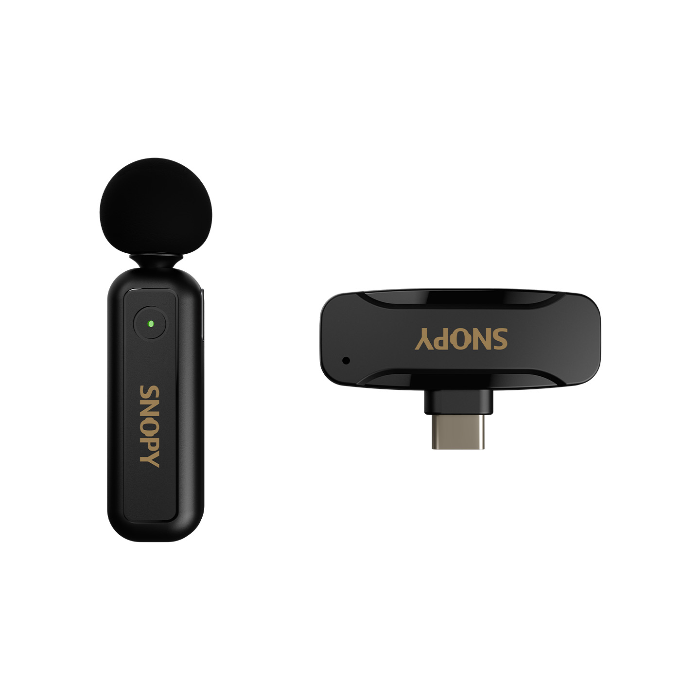 Snopy SN-MW80 Siyah 2 Mikrofonlu Kablosuz Type-c Yaka Mikrofonu