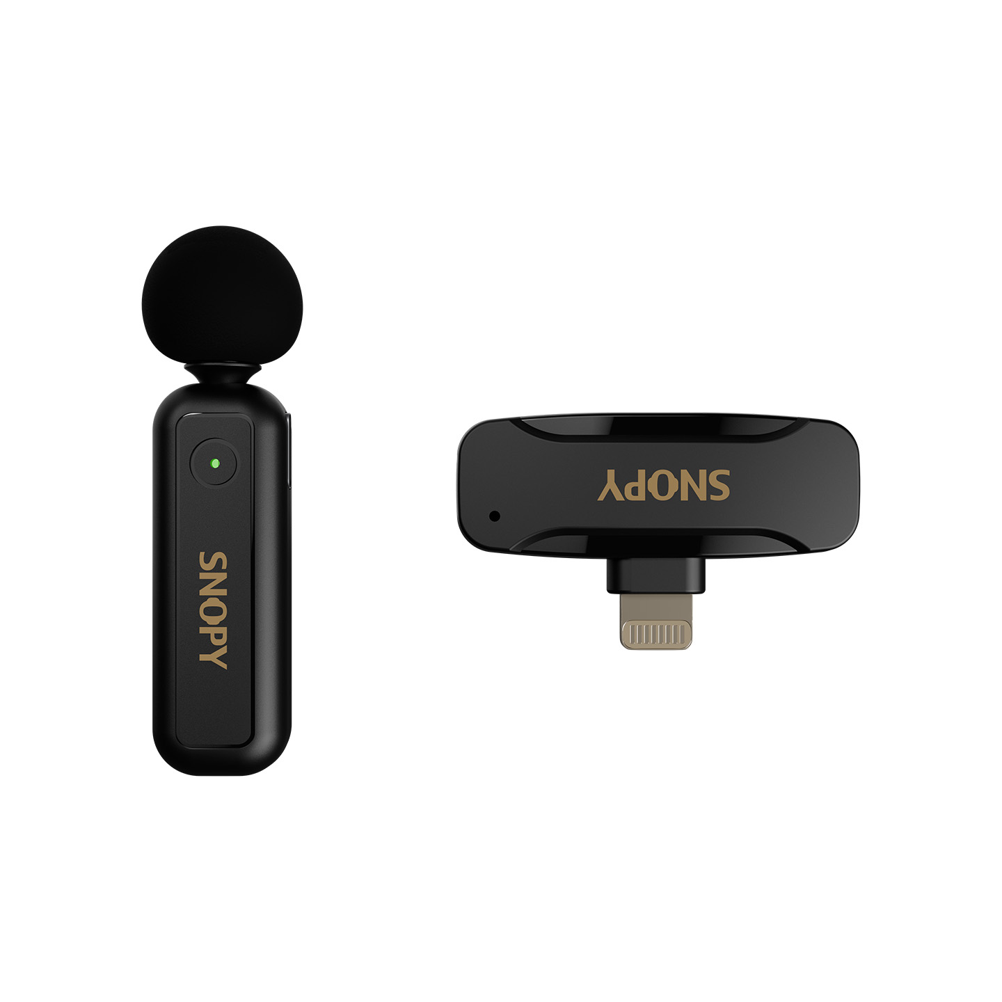 Snopy SN-MW80 Siyah 2 Mikrofonlu Kablosuz Lightning Yaka Mikrofonu