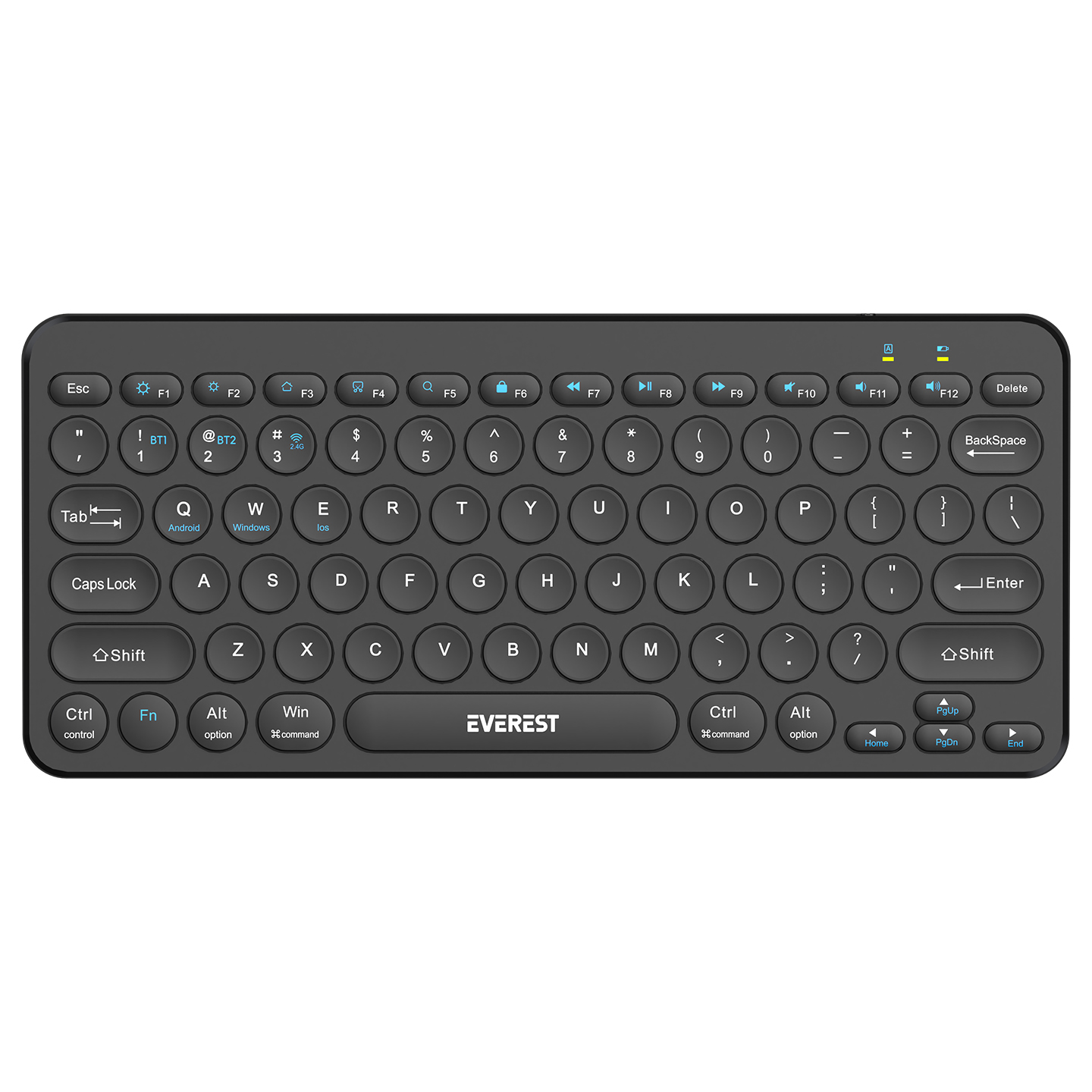 Everest KB-BT16 Siyah 2.4G+BT1+BT2 US Layout English Klavye