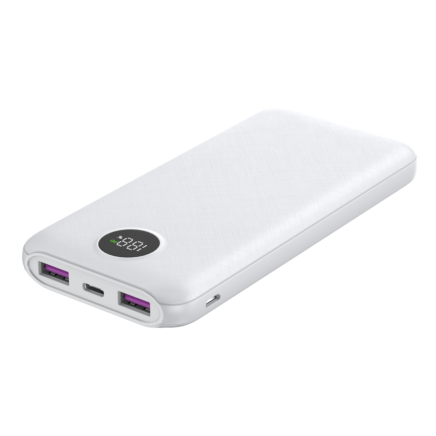 S-link IP-G13N 10000mAh PD20W Type-C Giriş+Çıkış Beyaz LCD Ekranlı Pil Şarj Cihazı Powerbank