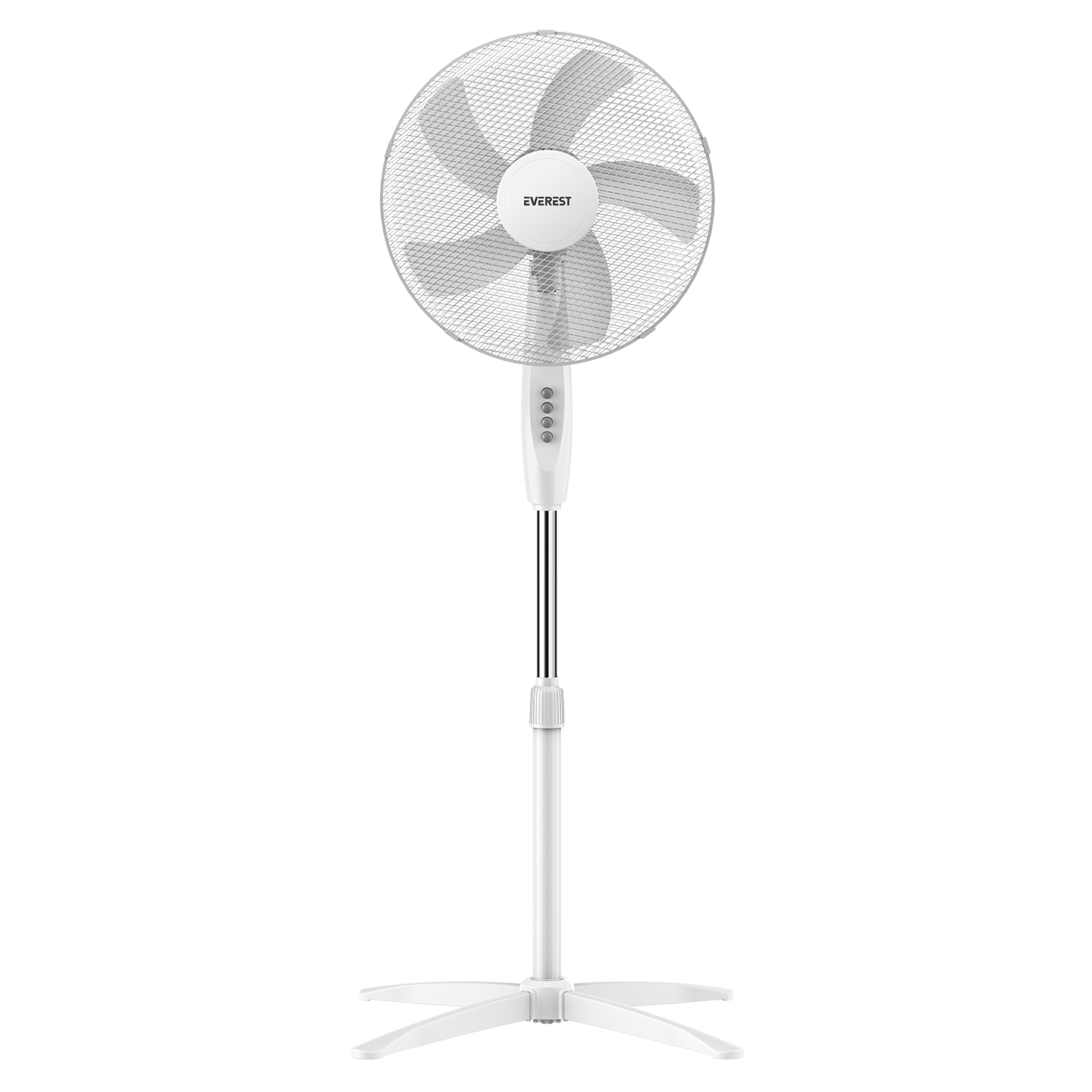Everest FAN10 Pro Beyaz/Gri 16 Maks 45W 3 Kademe 1200RPM Yıldız Ayak 5 Bıçaklı Vantilatör/ Pervanesi