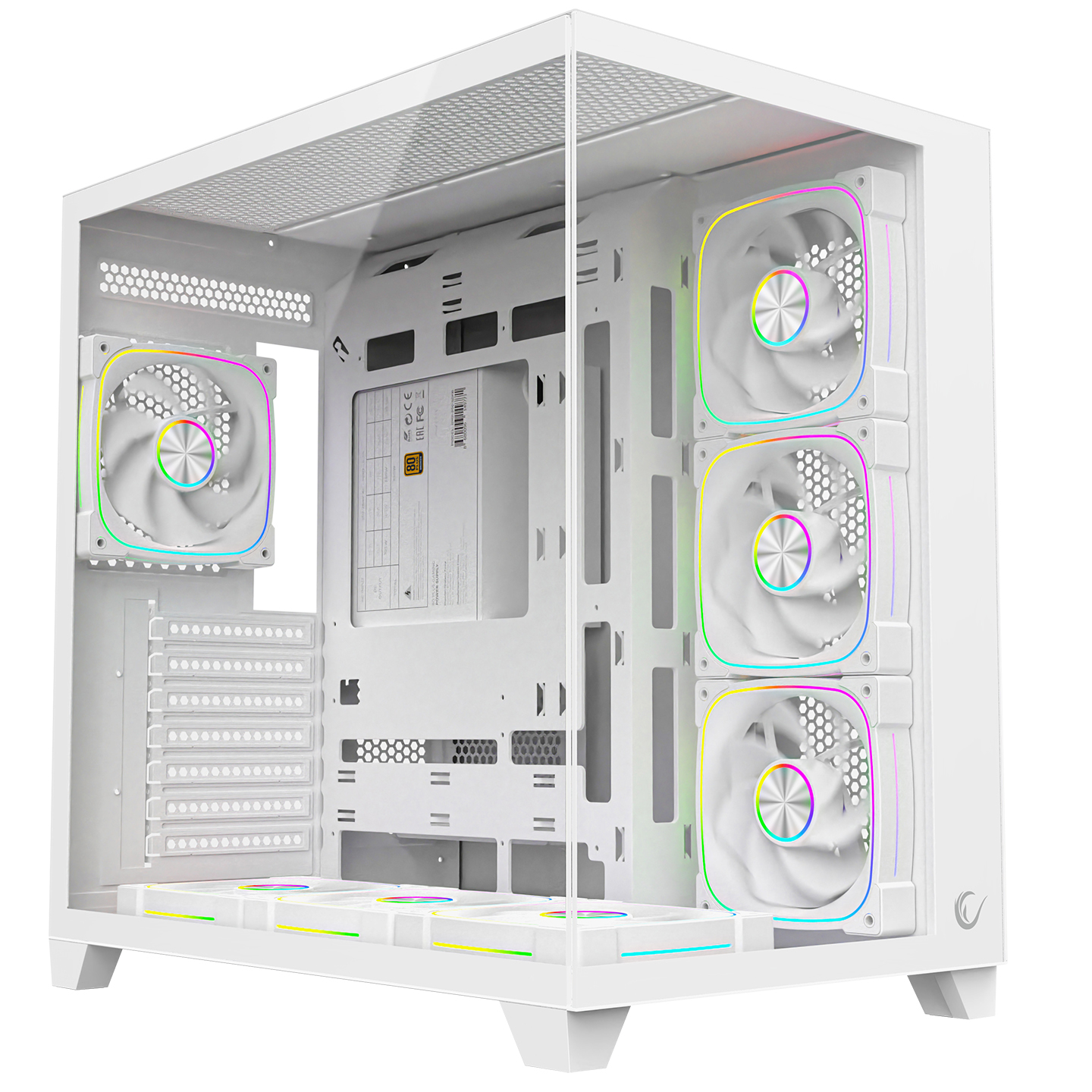 Rampage SEALITE Beyaz 850W 80 Plus Bronze ATX/M-ATX 7x12cm ARGB Pwm Fan+Kumanda Oyuncu Kasası