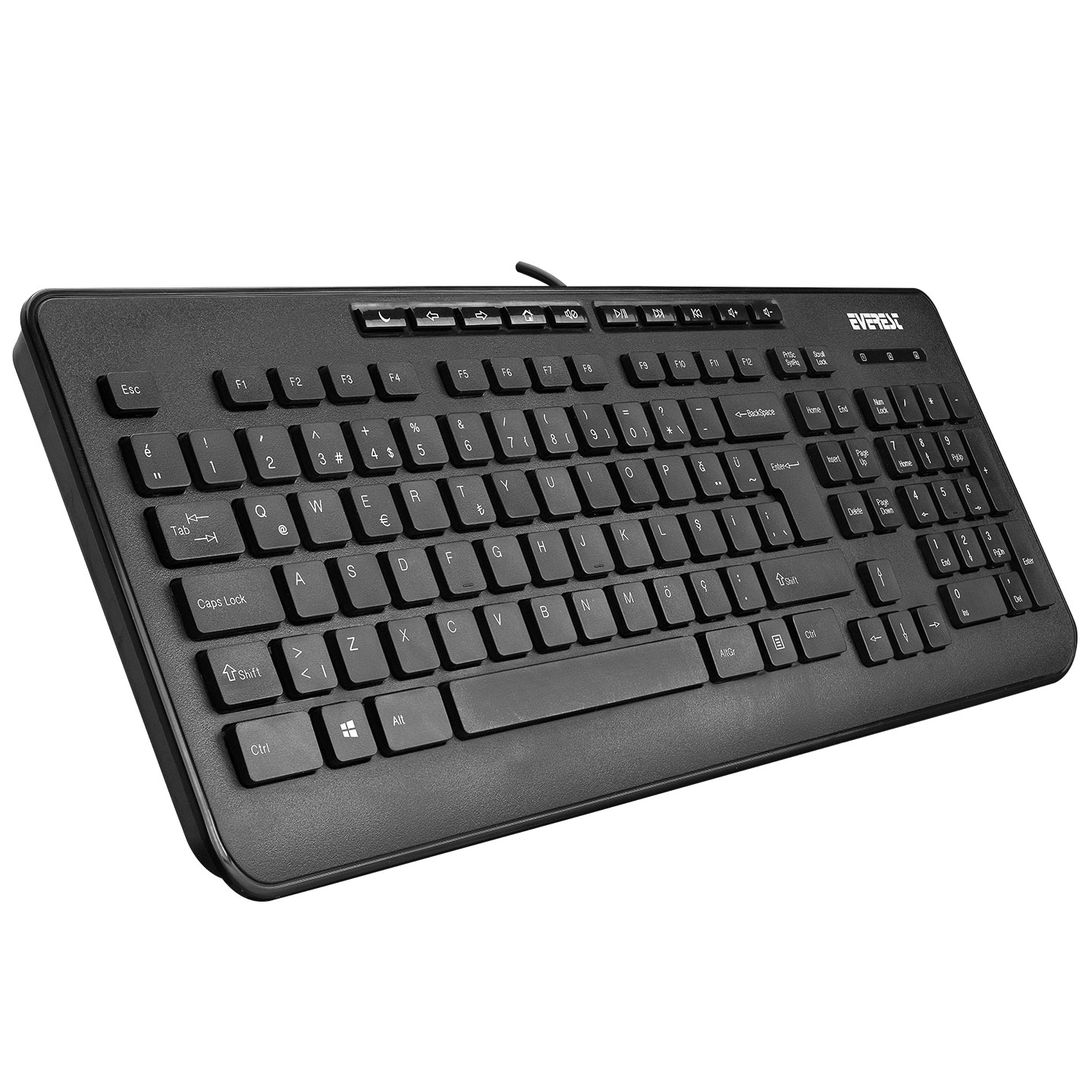 Everest DLK-3100U Black USB Q Multimedia Keyboard