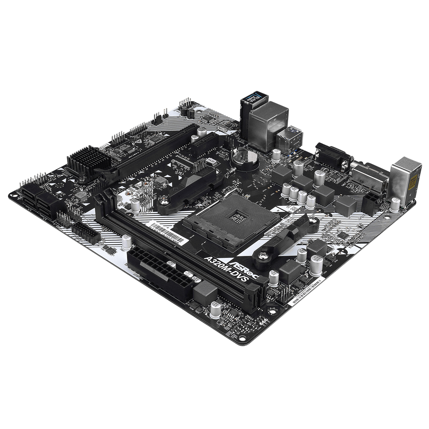 ASRock A320M-DVS R4.0 1 PCIe 3.0 x16, 1 PCIe 2.0 x1 DDR4 3200+(OC) Anakart