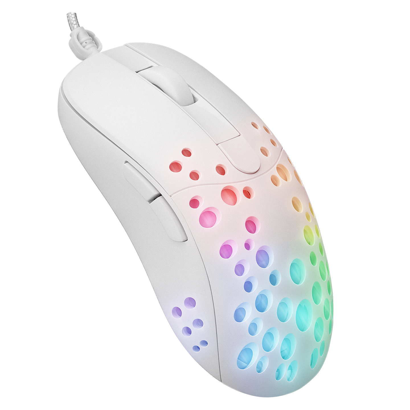 Altec Lansing ALGM7622 Beyaz USB Kablolu 6 Tuşlu Renkli Led Işıklı 8000DPI Gaming Oyuncu Mouse