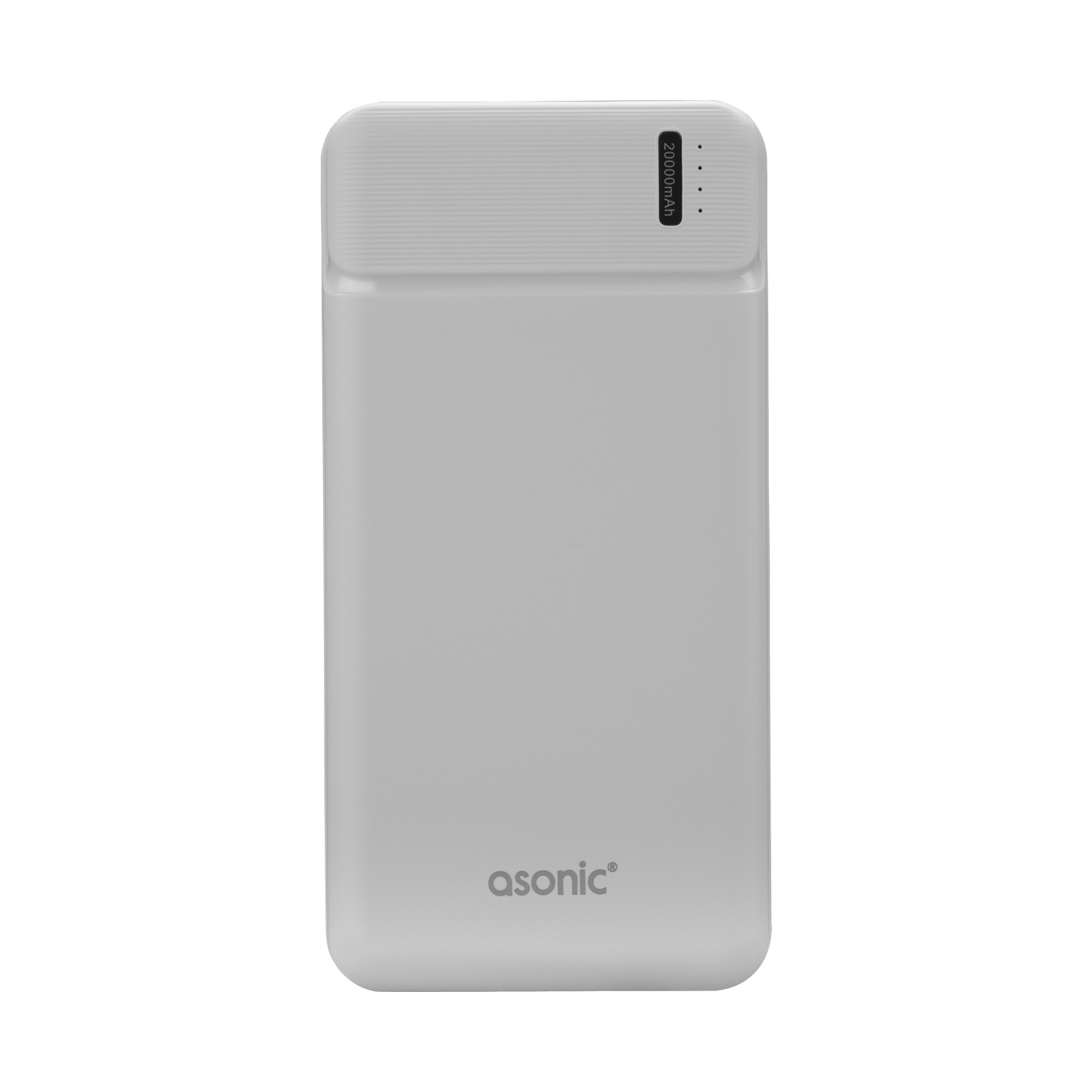 Asonic AS-P20 20000mAh 2*USB Output Powerbank Beyaz Taşınabilir Pil Şarj Cihazı