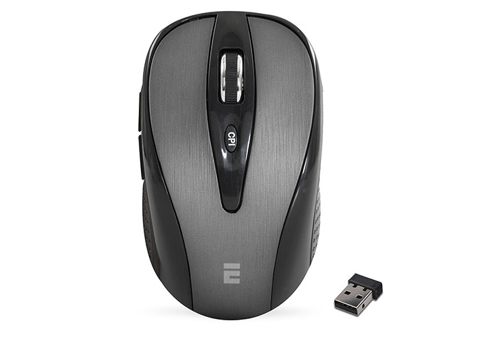 Everest CM-890G 6D Metallic Gray 1600 Dpi Alkaline Battery Wireless Luxury Optical Mouse