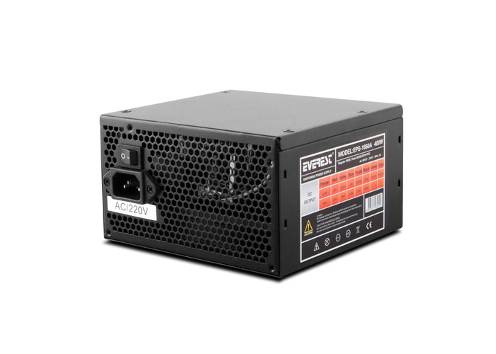 Everest EPS-1660A Peak 460W PFC 4 * SATA, 2 * 6 + 2 PIN 12 CM FANLI Power Supply