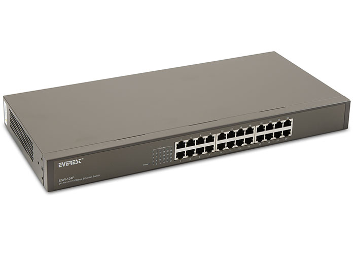 Everest ESW-124P 24 Port 10/100Mbps Switch Hub