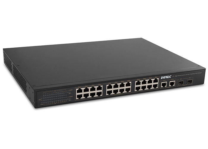 Everest ESW-2426PA-450G 24+2 Port 2-Uplink 2-SFP Port 450W PoE Switch