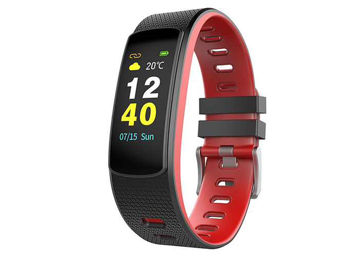 Everest Ever Fit W45 Android / IOS Full Touch Color Screen Red / Black Smart Wristband