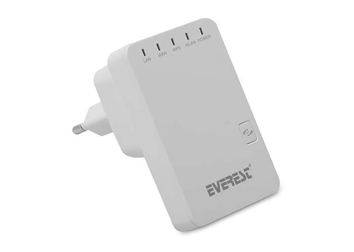 Everest EWR-523N2 Wireless-N Multi-Function 300Mbps Repeater + Access Point + Bridge White Client Route