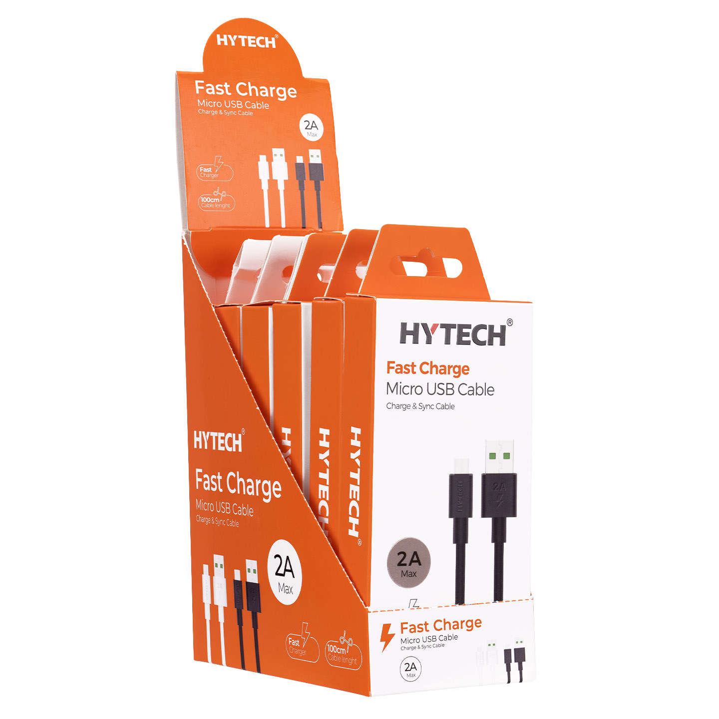 Hytech HY-X83 1m 2A Micro Usb 6'lı Kutu Karışık Renk Şarj Kablosu