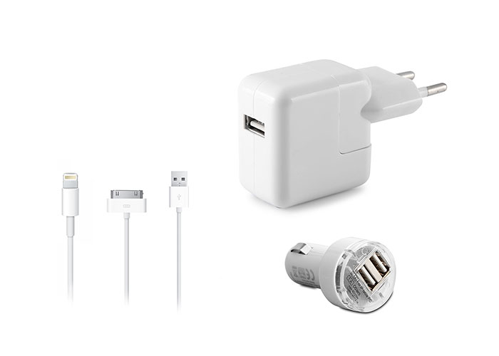 S-link IP-5550 2000MA iPad 2/3/4/Mini 4 in 1 Ev+Araç+Data Şarj Kablosu