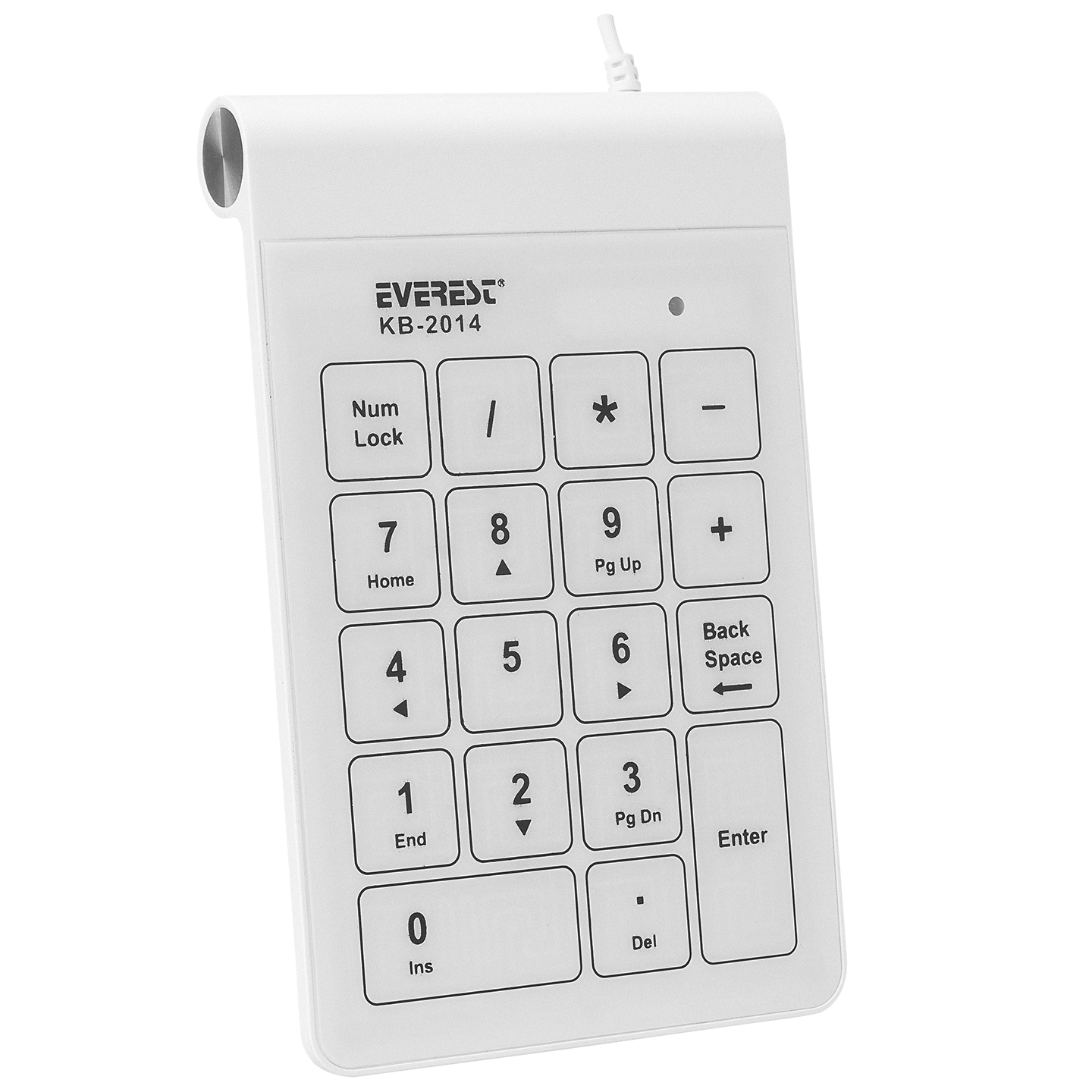 Everest KB-2014 White USB Touch Numeric Standard Keyboard
