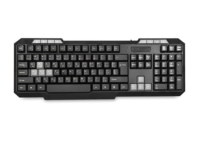 Everest KB-700 Black USB Arabic-US layout Multimedia Keyboard