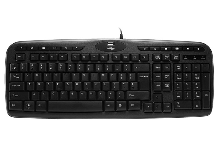 Everest KB-799 Black USB 1 * USB Hub Q Multimedia Keyboard