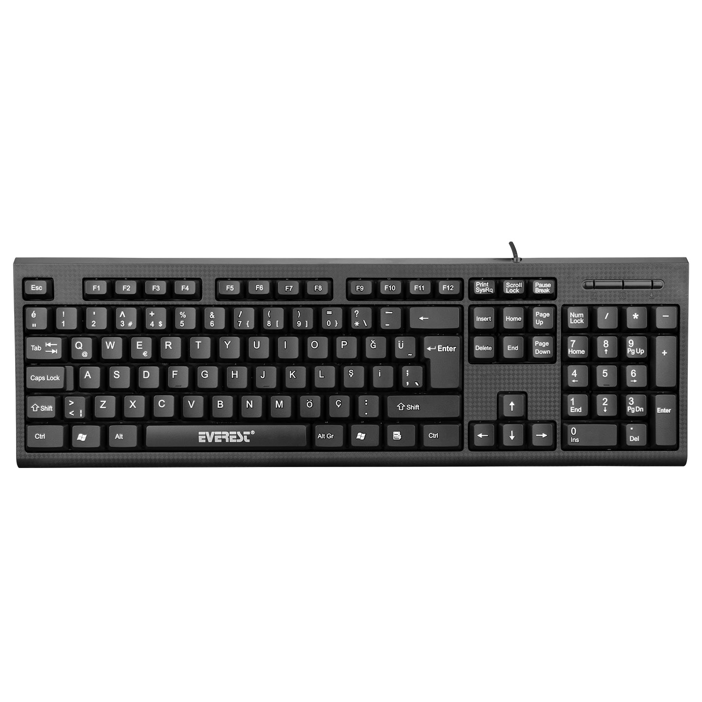 Everest KB-871U Black USB Q Standard Keyboard