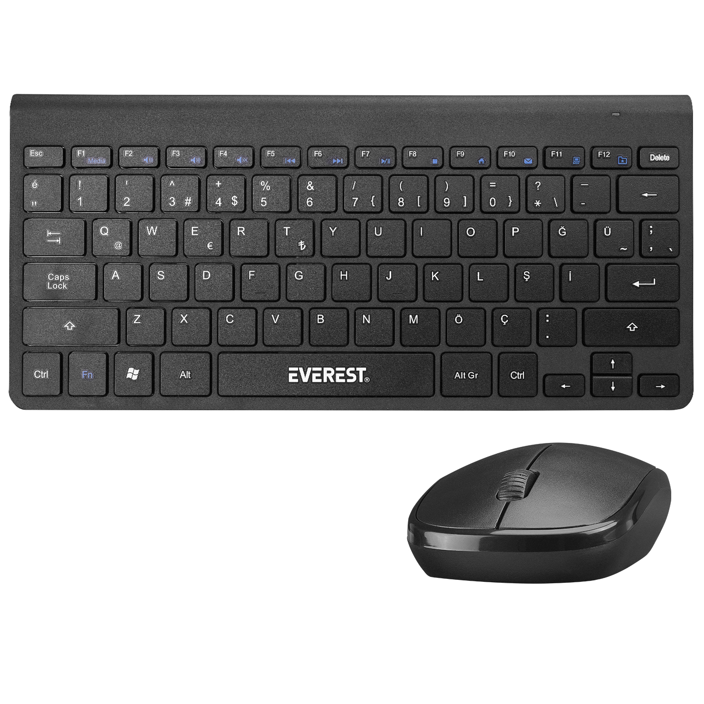 Everest KB-BT72 ELITE Black Metalik Bluetooth Kablosuz Q Klavye + Mouse Set
