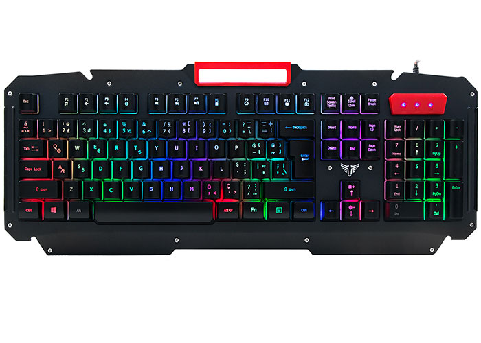 Everest KB-R800 METAFOR USB Rainbow Backlit Q Metal Surface Gaming Keyboard