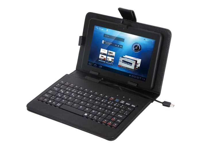 Everest KB-TAB07 7 Black Micro + Mini Usb Turkish Q Keyboard Tablet Pc Case Cover