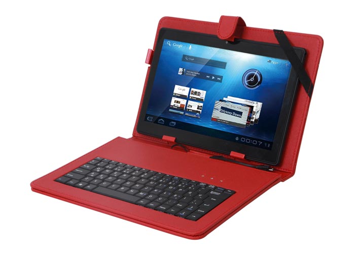 Everest KB-TAB10 10 Red Micro + Mini Usb English Q Keyboard Tablet Pc Case Cover