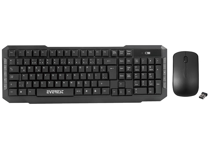 Everest KM-511 Black Wireless Q Multimedia Keyboard + Mouse Set