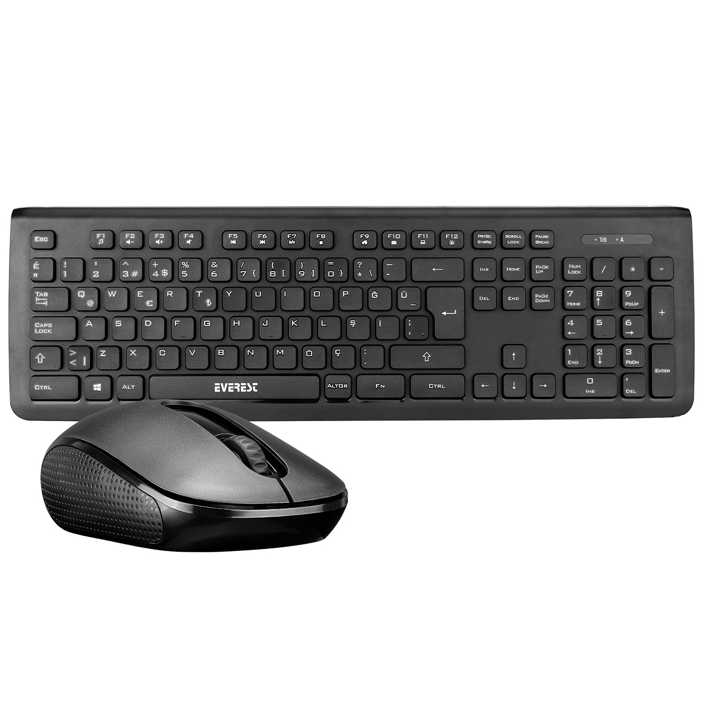 Everest PRESTY KM-62 Black Wireless Q Multimedia Keyboard + Mouse Set
