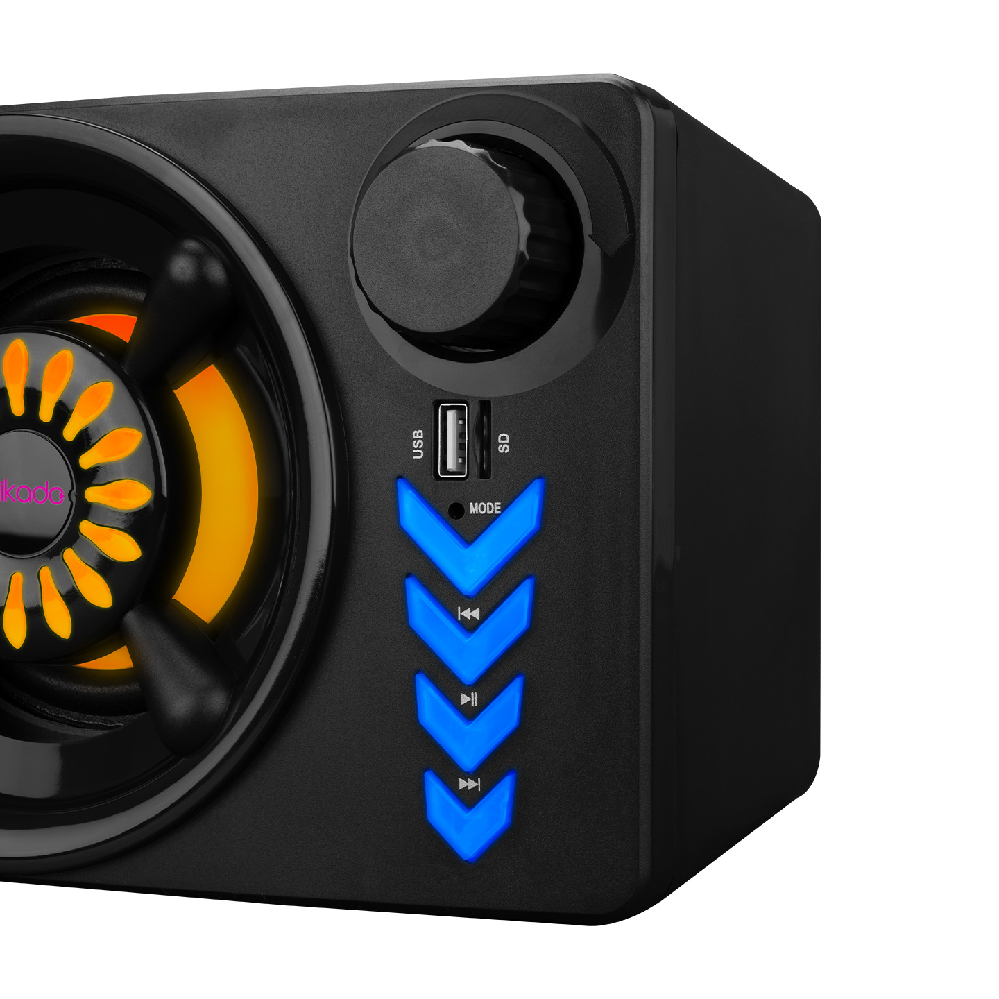 Mikado MD219BT 2+1 10W+3Wx2 Siyah Usb+Tf Cart+FM+Bluetootk Speaker