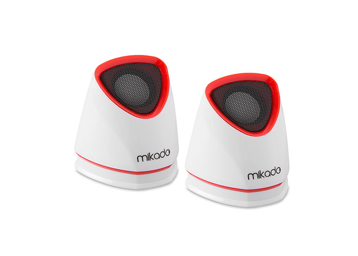 Mikado MD-158 2.0 Beyaz/Kırmızı USB Speaker