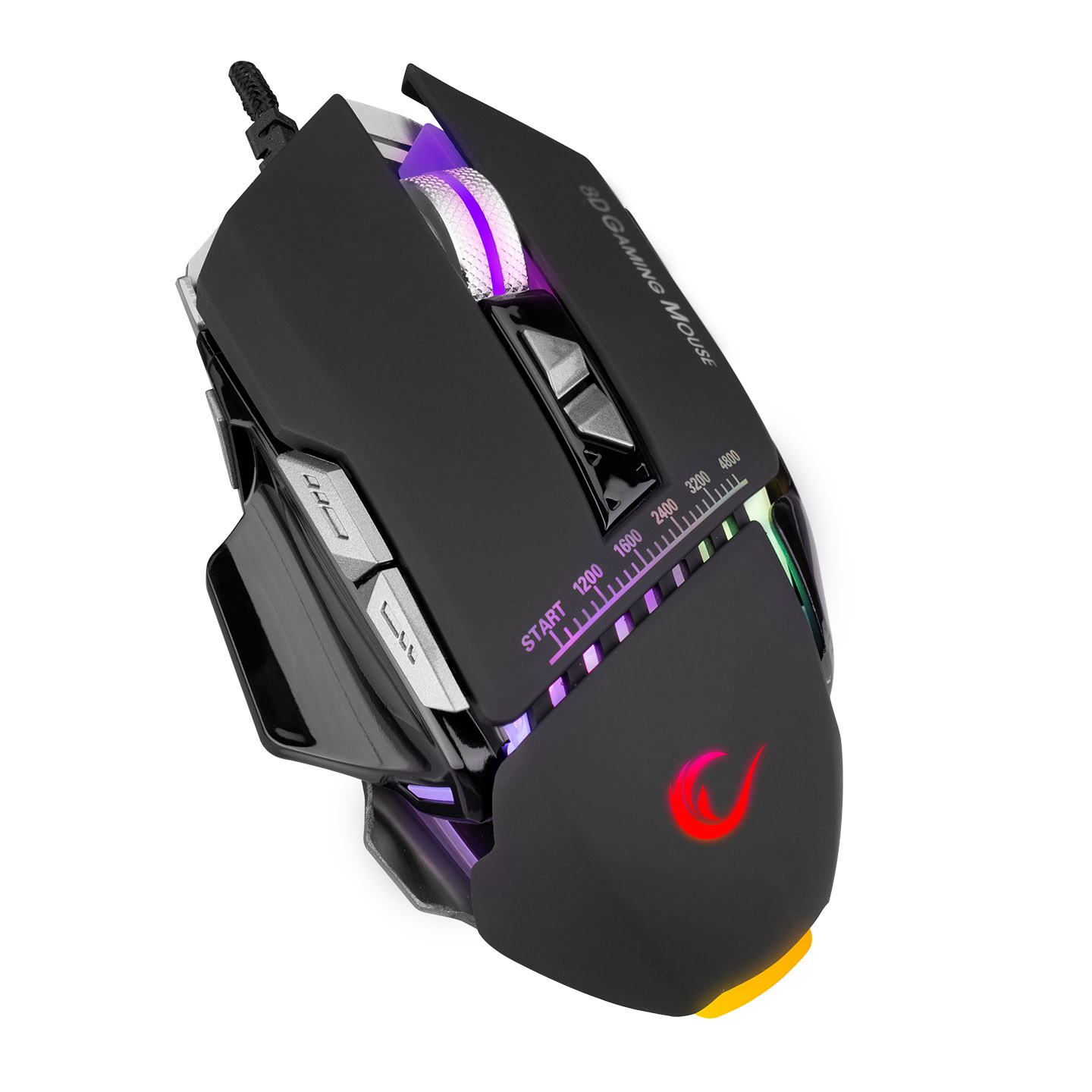 Rampage RM-607 HEADY Usb Siyah 4800dpi RGB Ledli Gaming Oyuncu Mouse