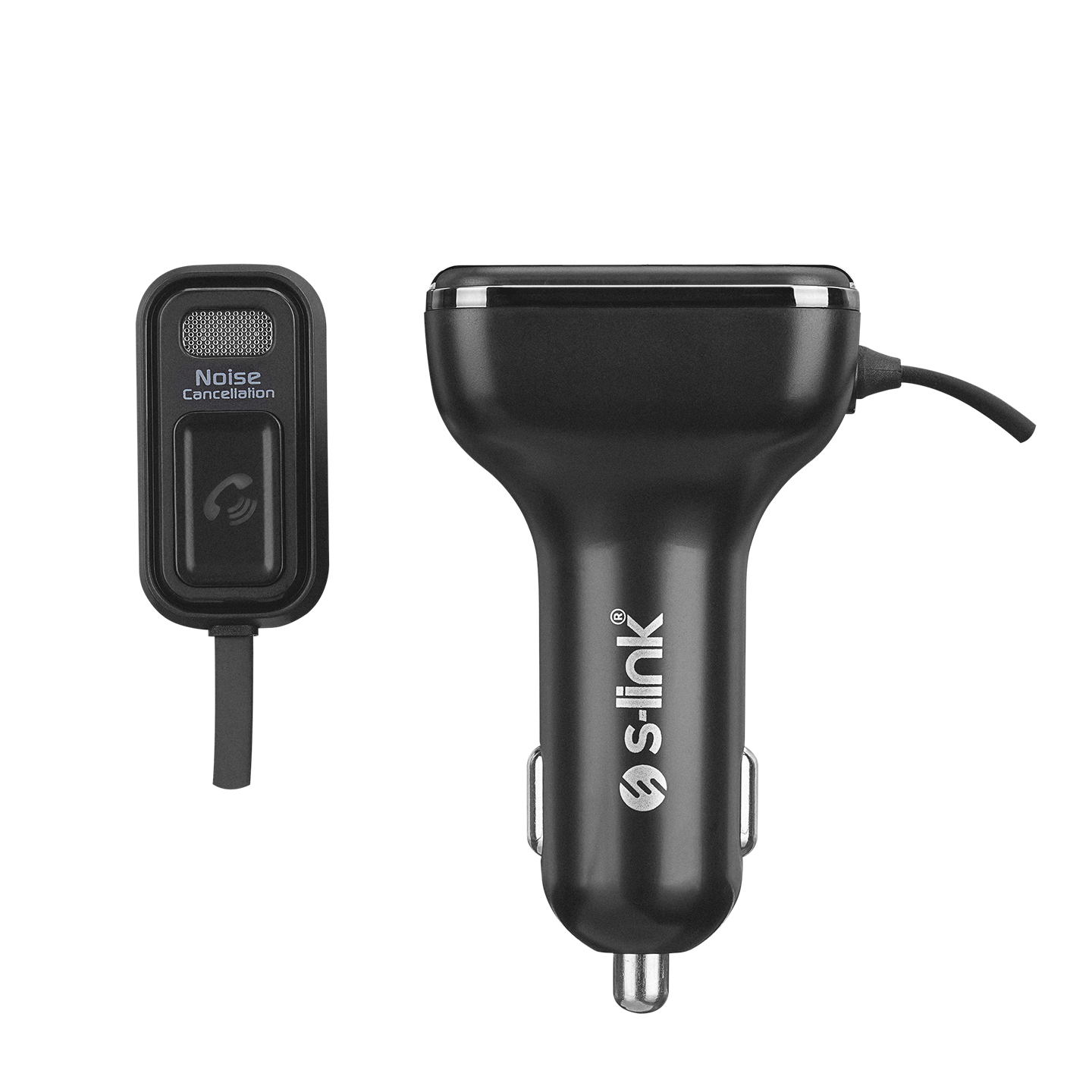 S-link SL-BT305 Bluetooth 5.0 Harici Mikrafon Led Ekran Tf Kart 64G(Max) Çift USB 5V/2.4A+1.0A Fm Transmitter